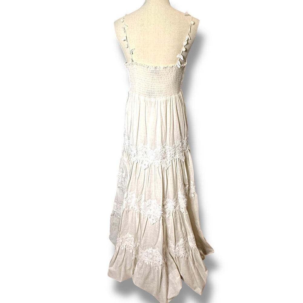 NWT Sachin & Babi Pippa Ivory Lace Tiered Maxi Dress Size 8 Ethereal Fairycore - Picture 4 of 15
